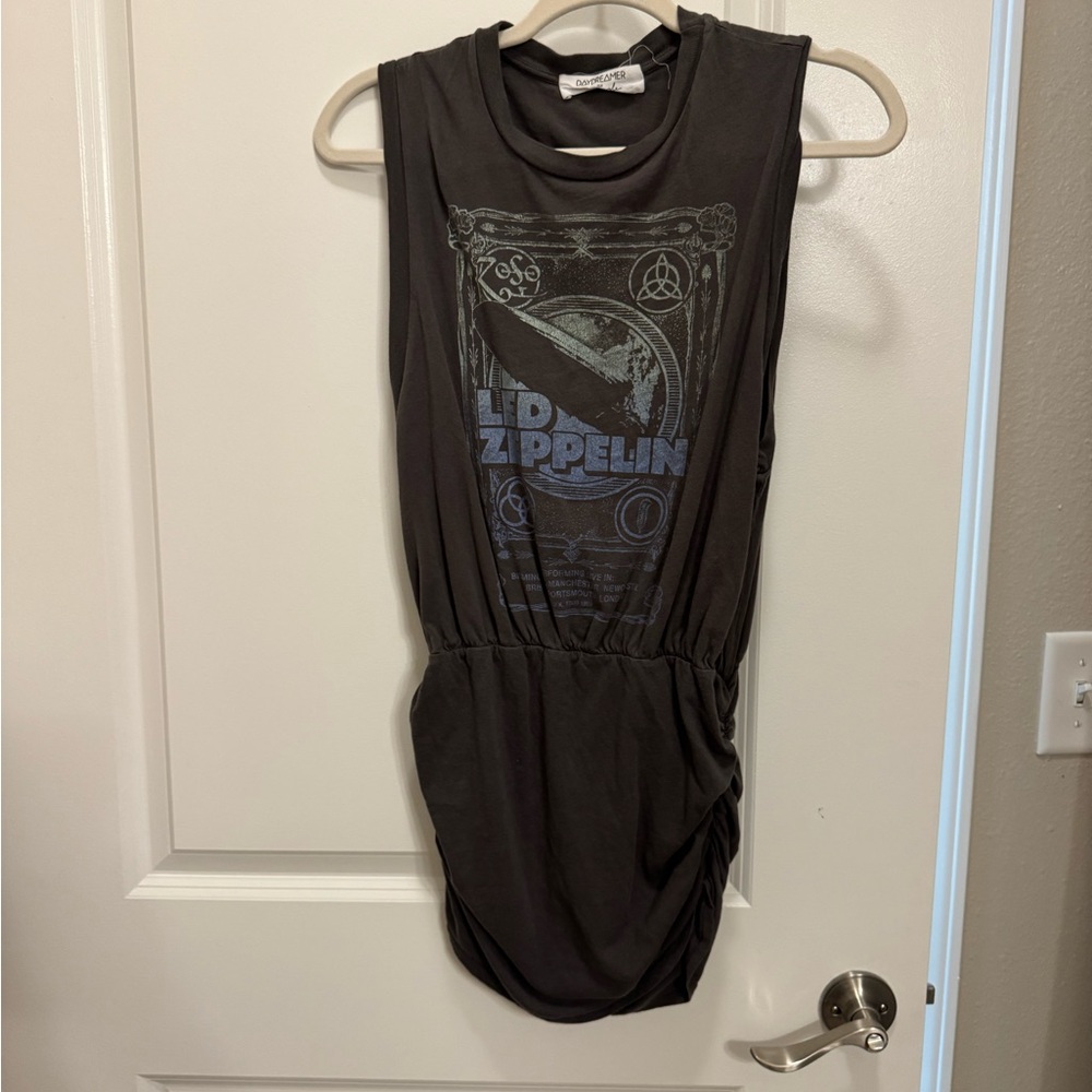 Daydreamer Charcoal Graphic Tank Dress